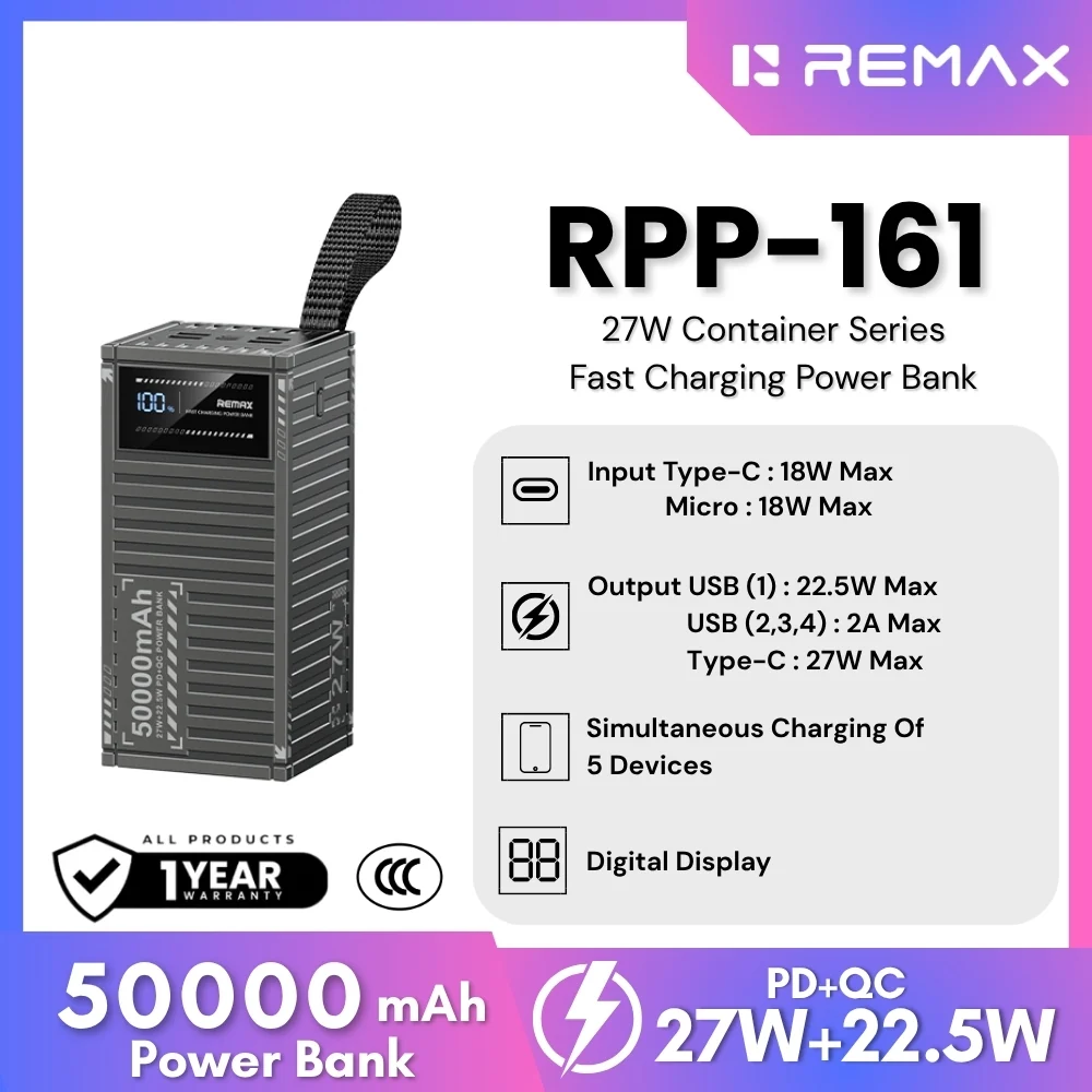 پاوربانک ریمکس مدل RPP-161